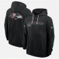 Men's Baltimore Ravens 2025 Crucial Catch Sideline Standard Hoodie Black Christmas Gift