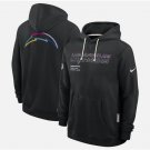 Men's Los Angeles Chargers 2025 Crucial Catch Sideline Standard Hoodie Black Christmas Gift