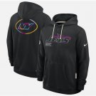 Men's New York Jets 2025 Crucial Catch Sideline Standard Hoodie Black Christmas Gift