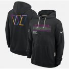 Men's Washington Commanders 2025 Crucial Catch Sideline Standard Hoodie Black Christmas Gift