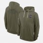 Men's Baltimore Ravens 2025 Salute to Service Sideline Standard Issue Hoodie Olive Gift