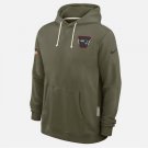 Men's New England Patriots 2025 Salute to Service Sideline Standard Issue Hoodie Olive Gift
