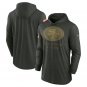 Men's San Francisco 49ers 2025 Salute to Service Sideline Lightweight Hooded Pullover Forest Green