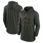 Men's Dallas Cowboys 2025 Salute to Service Sideline Lightweight Hooded Pullover Forest Green