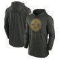 Men's Pittsburgh Steelers 2025 Salute to Service Sideline Lightweight Hooded Pullover Forest Green