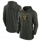 Men's Las Vegas Raiders 2025 Salute to Service Sideline Lightweight Hooded Pullover Forest Green