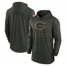 Men's Green Bay Packers 2025 Salute to Service Sideline Lightweight Hooded Pullover Forest Green