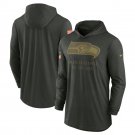 Men's Seattle Seahawks 2025 Salute to Service Sideline Lightweight Hooded Pullover Forest Green