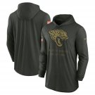 Men's Jacksonville Jaguars 2025 Salute to Service Sideline Lightweight Hooded Pullover Forest Green