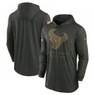 Men's Houston Texans 2025 Salute to Service Sideline Lightweight Hooded Pullover Forest Green