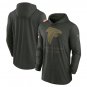 Men's Atlanta Falcons 2025 Salute to Service Sideline Lightweight Hooded Pullover Forest Green