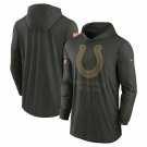 Men's Indianapolis Colts 2025 Salute to Service Sideline Lightweight Hooded Pullover Forest Green