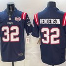 TreVeyon Henderson #32 New England Patriots Team Game Jersey Navy Gift