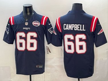 Will Campbell #66 New England Patriots Team Game Jersey Navy Gift