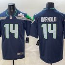 Sam Darnold #14 Seattle Seahawks Super Bowl LX Patch Game Jersey College Navy Gift
