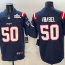 Mike Vrabel #50 New England Patriots Super Bowl LX Patch Game Jersey Navy Gift