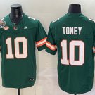 Malachi Toney #10 Miami Hurricanes Fiesta Bowl Champions Game Jersey Green Gift