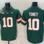 Malachi Toney #10 Miami Hurricanes Fiesta Bowl Champions Game Jersey Green Gift