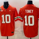 Malachi Toney #10 Miami Hurricanes Fiesta Bowl Champions Game Limited Jersey Orange Gift