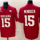 Fernando Mendoza #15 Indiana Hoosiers National Champions Patch Game Jersey Red Gift