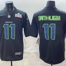 Men's Jaxon Smith-Njigba #11 Seattle Seahawks Super Bowl LX Patch Carbon Fashion Game Jersey Black