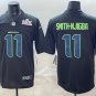 Men's Jaxon Smith-Njigba #11 Seattle Seahawks Super Bowl LX Patch Carbon Fashion Game Jersey Black
