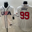 Aaron Judge #99 USA Baseball 2026 World Baseball Classic Home Stadium Jersey White