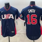 Will Smith #16 USA Baseball 2026 World Baseball Classic Road Stadium Jersey Navy