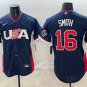 Will Smith #16 USA Baseball 2026 World Baseball Classic Road Stadium Jersey Navy