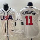 Gunnar Henderson #11 USA Baseball 2026 World Baseball Classic Home Stadium Jersey White