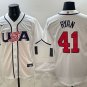 Joe Ryan #41 USA Baseball 2026 World Baseball Classic Home Stadium Jersey White