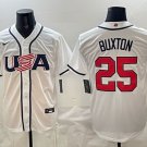 Byron Buxton #25 USA Baseball 2026 World Baseball Classic Home Stadium Jersey White