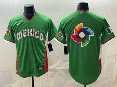 Mexico Baseball 2026 World Baseball Classic Road Stadium Jersey Green