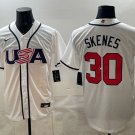 Paul Skenes #30 USA Baseball 2026 World Baseball Classic Home Stadium Jersey White
