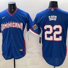 Juan Soto #22 Dominican Republic Baseball 2026 World Baseball Classic Road Stadium Jersey Royal