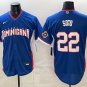 Juan Soto #22 Dominican Republic Baseball 2026 World Baseball Classic Road Stadium Jersey Royal