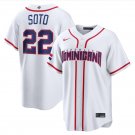 Juan Soto #22 Dominican Republic Baseball 2026 World Baseball Classic Home Stadium Jersey White