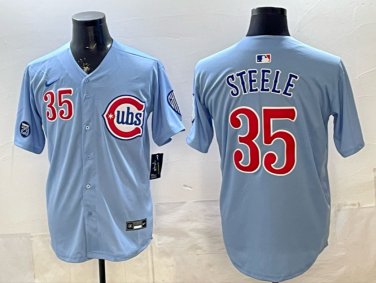 Justin Steele #35 Chicago Cubs Alternate Limited Player Jersey Light Blue