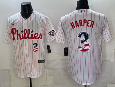 Bryce Harper Philadelphia Phillies White USA 250 Stadium Jersey