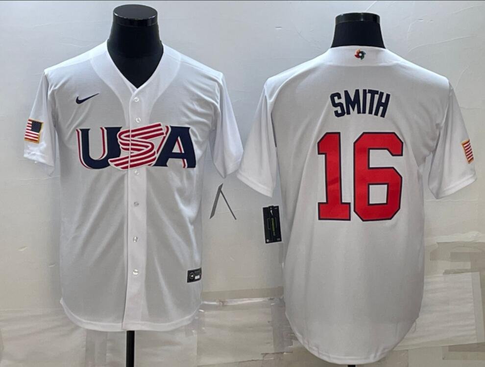 Men's Will Smith #16 USA Baseball 2023 World Baseball Classic
