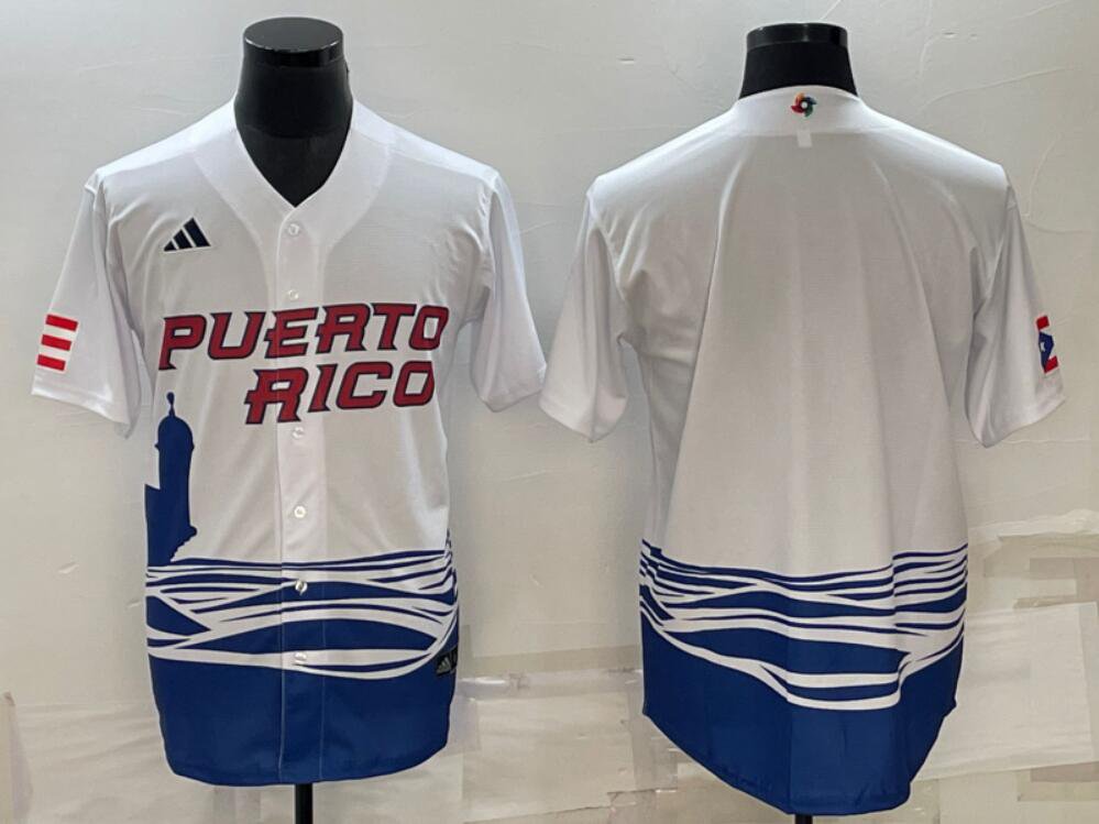 Men's Puerto Rico Baseball 2023 World Baseball Classic Jersey White