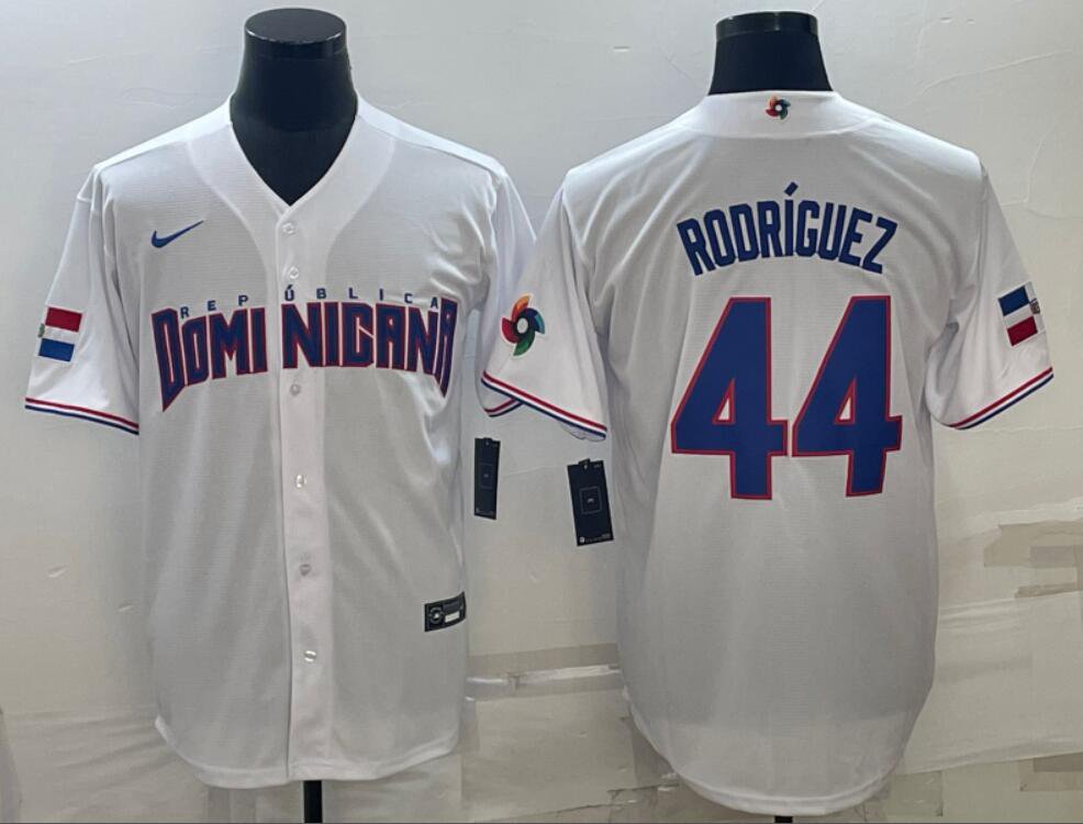 No.44 Julio Rodríguez Dominican Republic 2023 World Baseball Jersey Fanmade