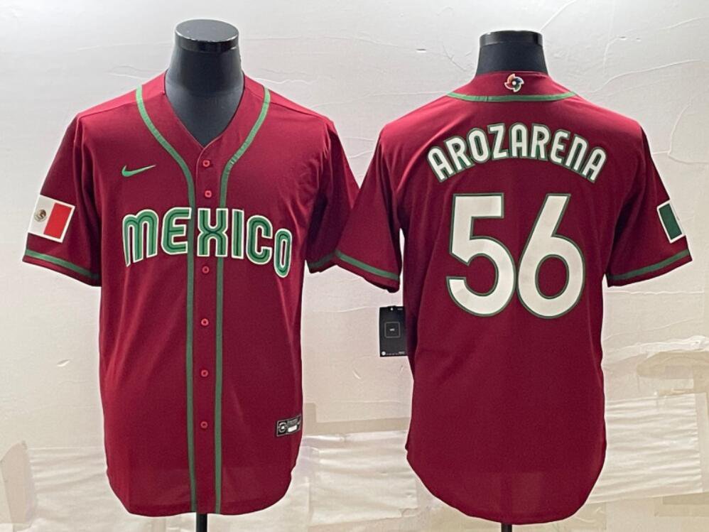 No.56 Randy Arozarena Mexico Baseball Jersey 2023 World Classic For Men  S-5XL