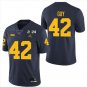 Men's Or Youth TJ Guy #42 Michigan Wolverines 2024 College Champions Jersey Navy Fans Gift