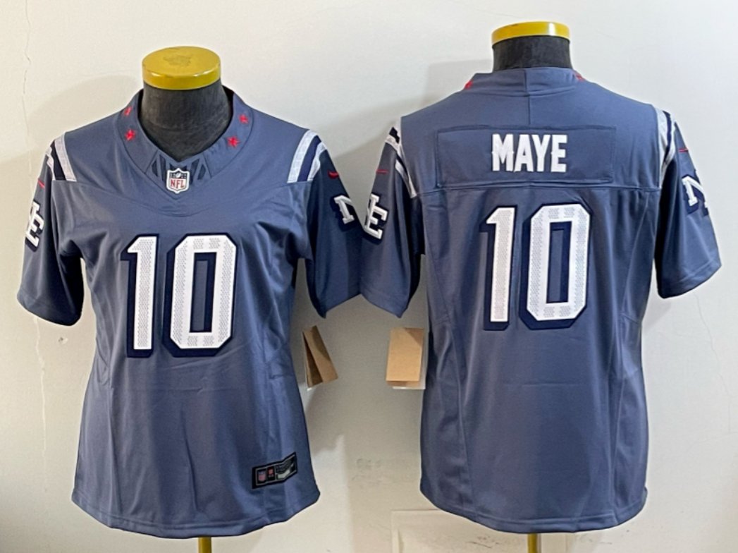 Drake Maye #10 Women's New England Patriots 2025 Rivalries Collection ...