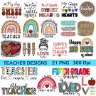 Teacher Sublimation Bundle, Happy Teacher's Day PNG Sublimation, Funny Teacher Designs, Teacher PNG