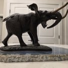 Bronze Elephant Statue Titled At The Water's Edge by Terry Owen Mathews