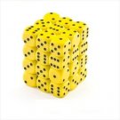 Chessex Manufacturing 25802 Opaque Yellow With Black - 12 mm Six Sided Dice Set