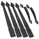 National Hardware N109-017 Black Spear Gate Hinge & Pull Kit