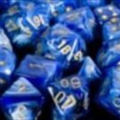 Chessex Manufacturing 27636 16 mm Vortex Blue With Gold Numbers D6 Dice Set Of 1